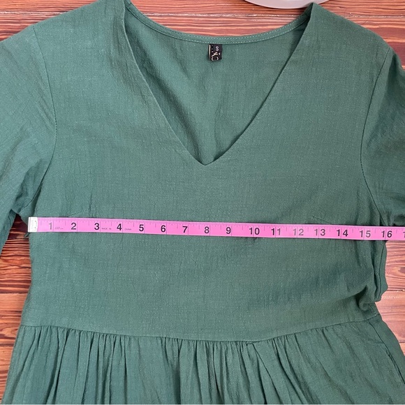Green Long Sleeve Dress - Picture 5 of 6